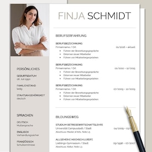 Lebenslauf Vorlage deutsch modern | Professionelle Bewerbungsvorlagen Word & Pages