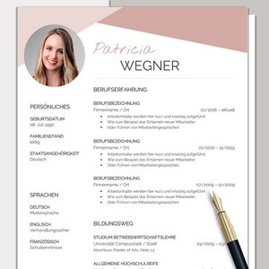 Application template German Professional resume template Word & Pages image 1