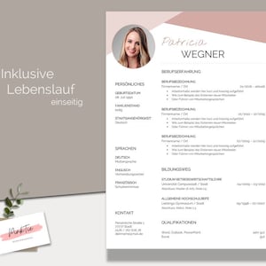 Application template German Professional resume template Word & Pages image 5