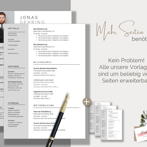 German CV template | Professional application template for Word & Pages image 7
