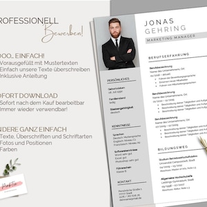 German CV template | Professional application template for Word & Pages image 9