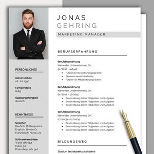 German CV template | Professional application template for Word & Pages image 10