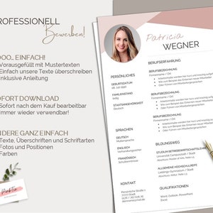 Application template German Professional resume template Word & Pages image 9