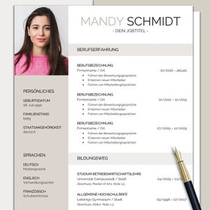 Modelo de CV Alemão | Modelo de aplicativo profissional Word e Pages