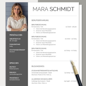 Resume template Word & Pages | Application template in German