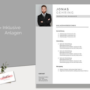 German CV template | Professional application template for Word & Pages image 8