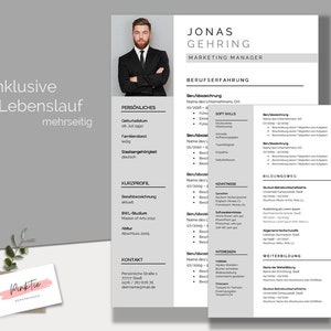 German CV template | Professional application template for Word & Pages image 6