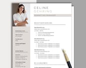 Lebenslauf Vorlage deutsch | Professionelle Bewerbungsvorlage Word + Pages