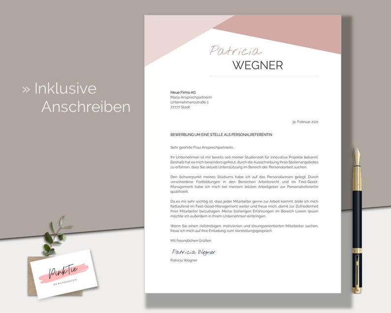 Application template German Professional resume template Word & Pages image 4