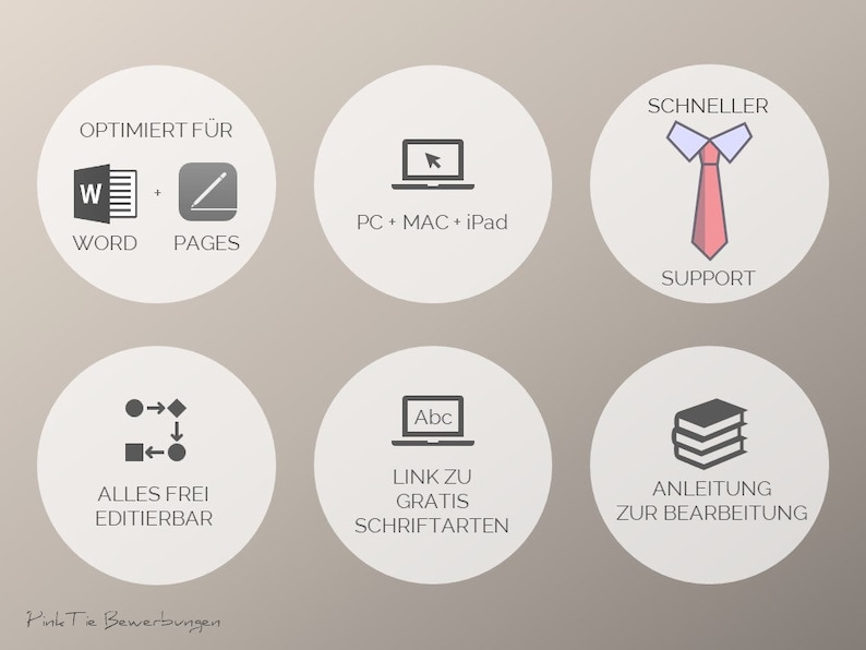Application template German grey Chantal Curriculum vitae cover cover Professional gold for Word /& Pages Instant download