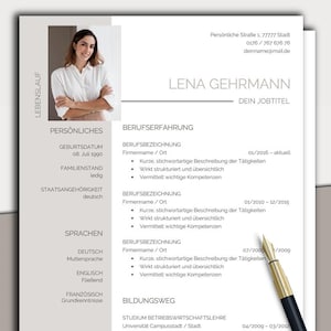 CV template German Word & Pages, professional application template