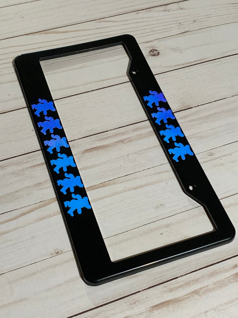 Grateful Dead Dancing Bears Holographic License Plate Frame Etsy