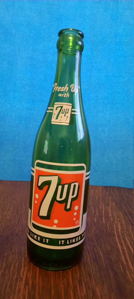 Vintage 7up BS3 Green Glass 7up Bottle 12 Oz Douglas Glass Etsy