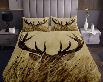 Deer Bedding Set 3PCS Duvet Cover Pillowcase