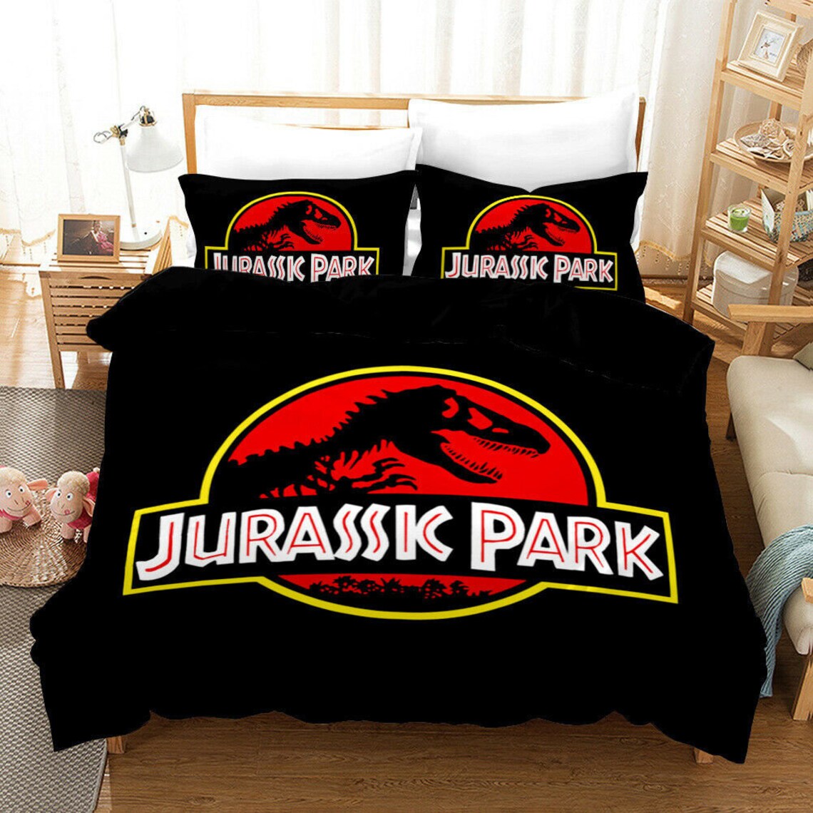 Jurassic World Quilt Cover Bedding Set 3PCS Duvet Cover Etsy