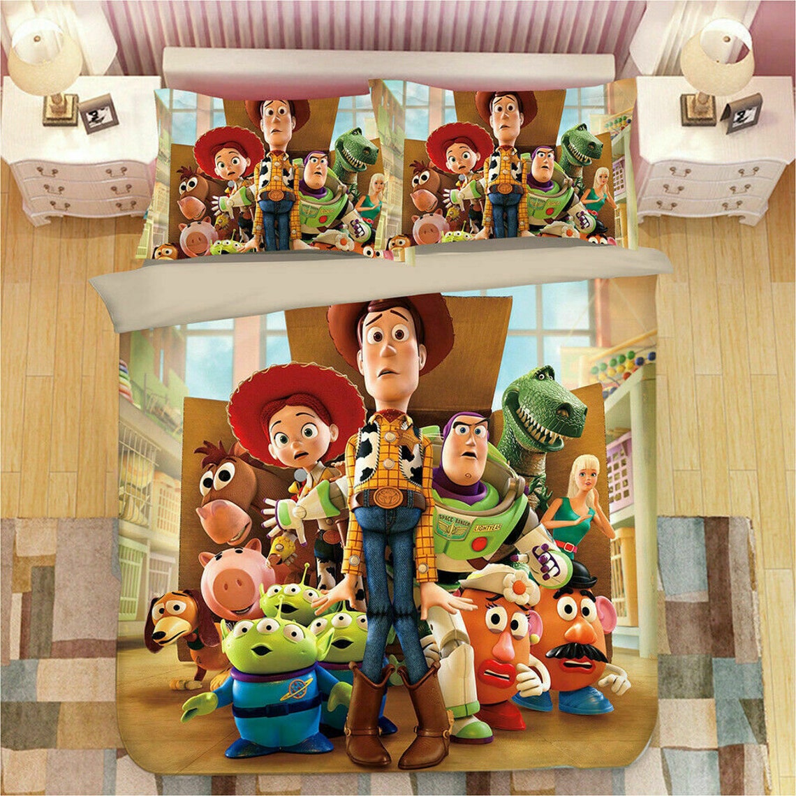 Toy Story Quilt Cover Bedding Set 3PCS Duvet Cover Pillowcase Etsy