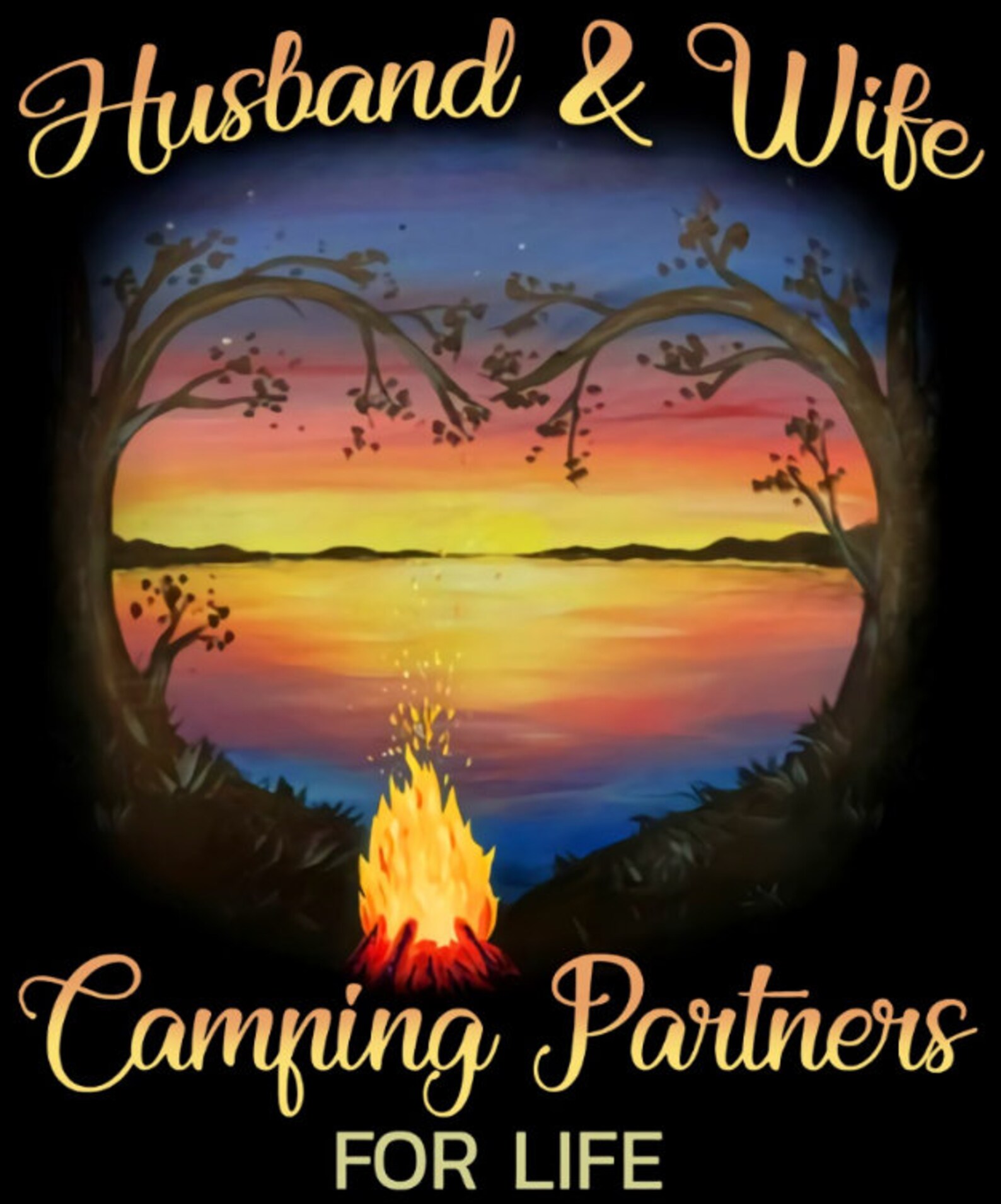 Husband Wife Camping Partners For Life PNG File Digital Etsy