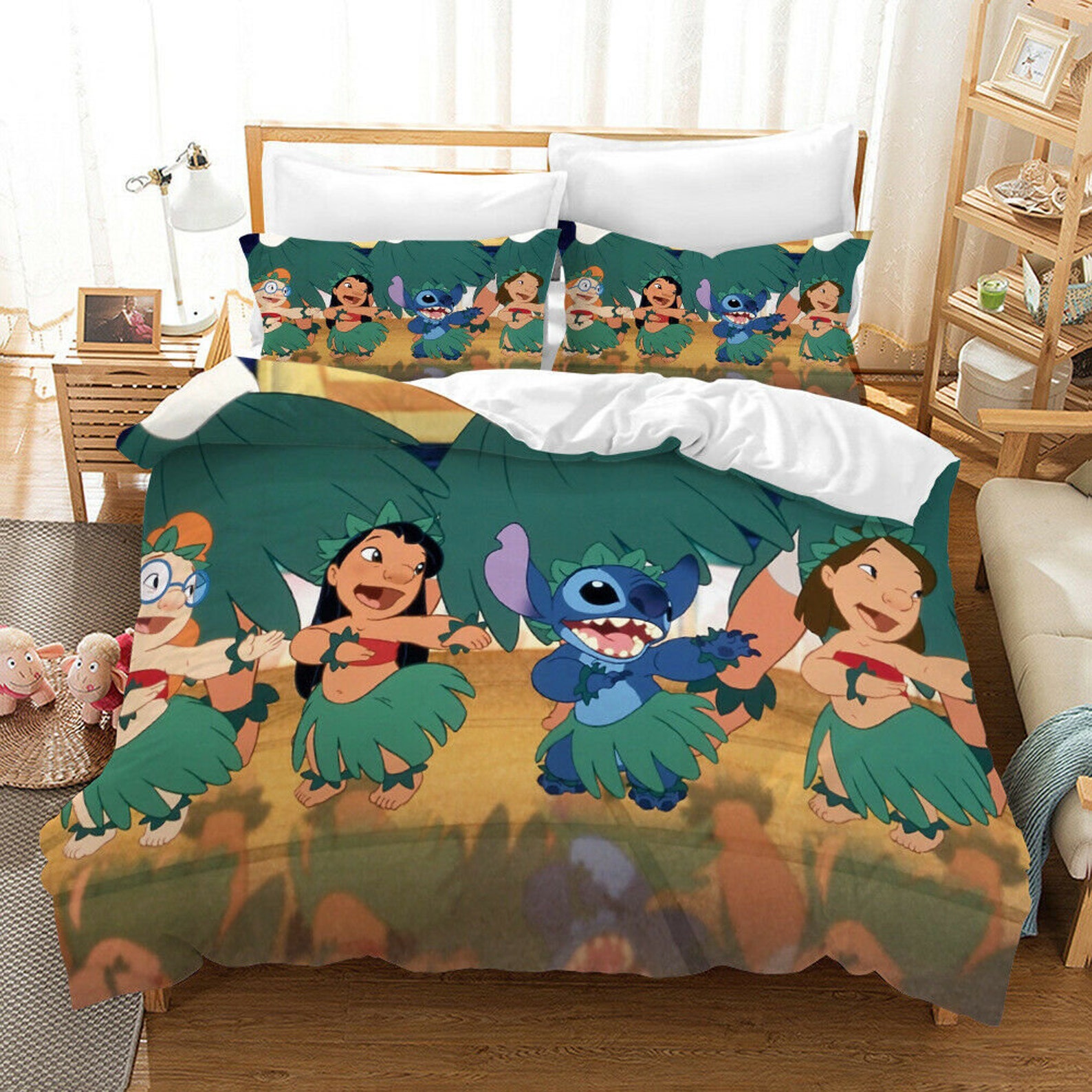 Lilo & Stitch Kinder Quilt Cover Bettwäsche Set 3PCS Bettbezug Etsy