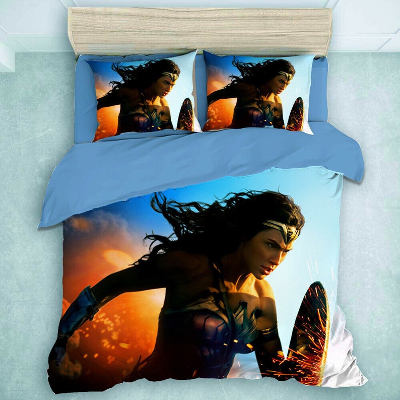 Wonder Woman Quilt Cover Bedding Set, Wonder Woman Queen Size Bedding