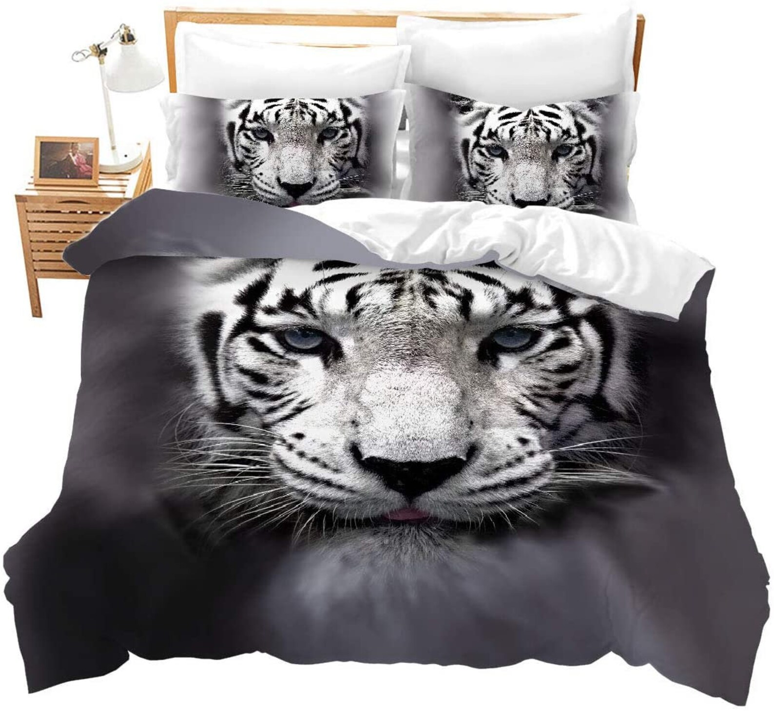 Tiger Bedding Set 3PCS Duvet Cover Pillowcase Etsy