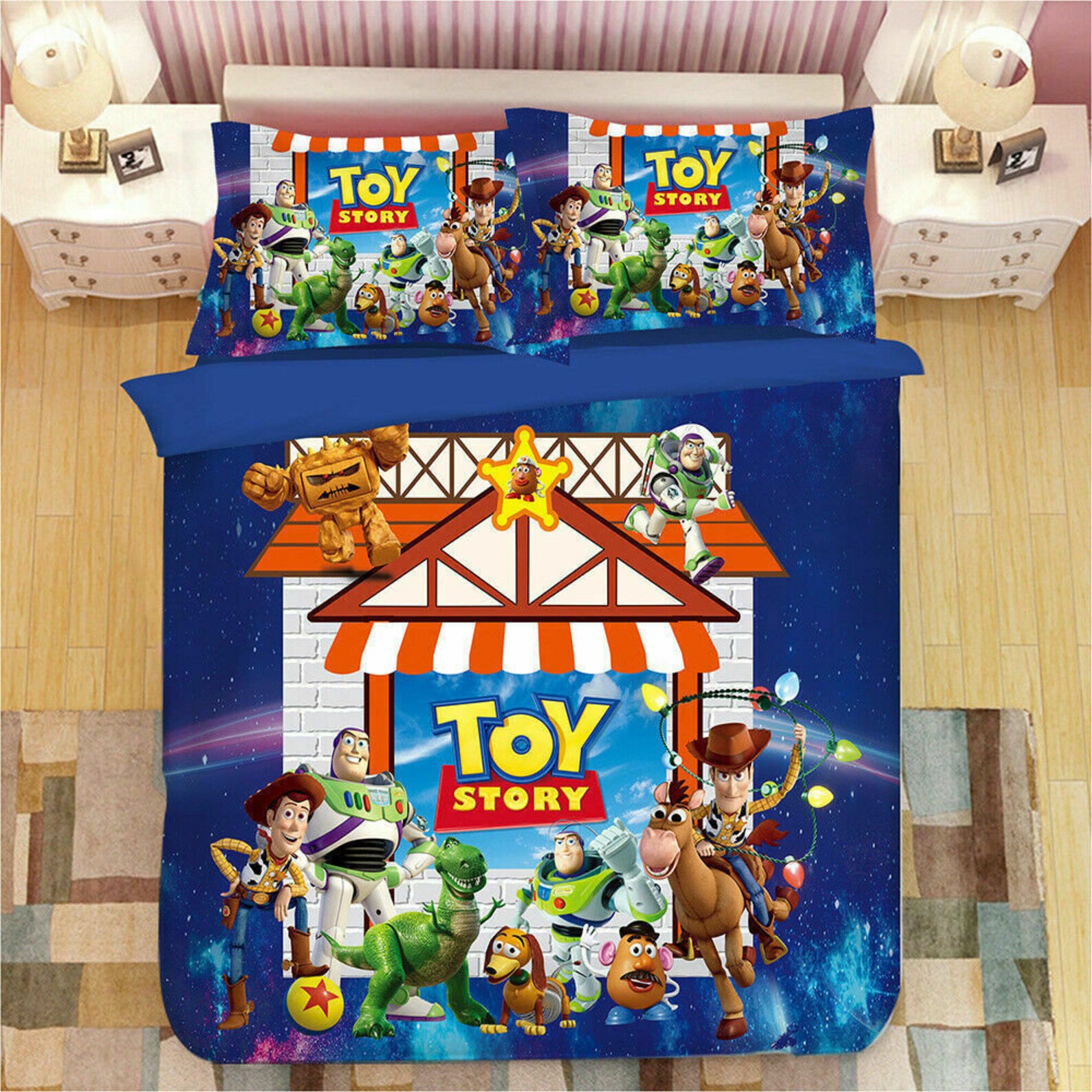 Toy Story Quilt Cover Bedding Set 3PCS Duvet Cover Pillowcase | Etsy