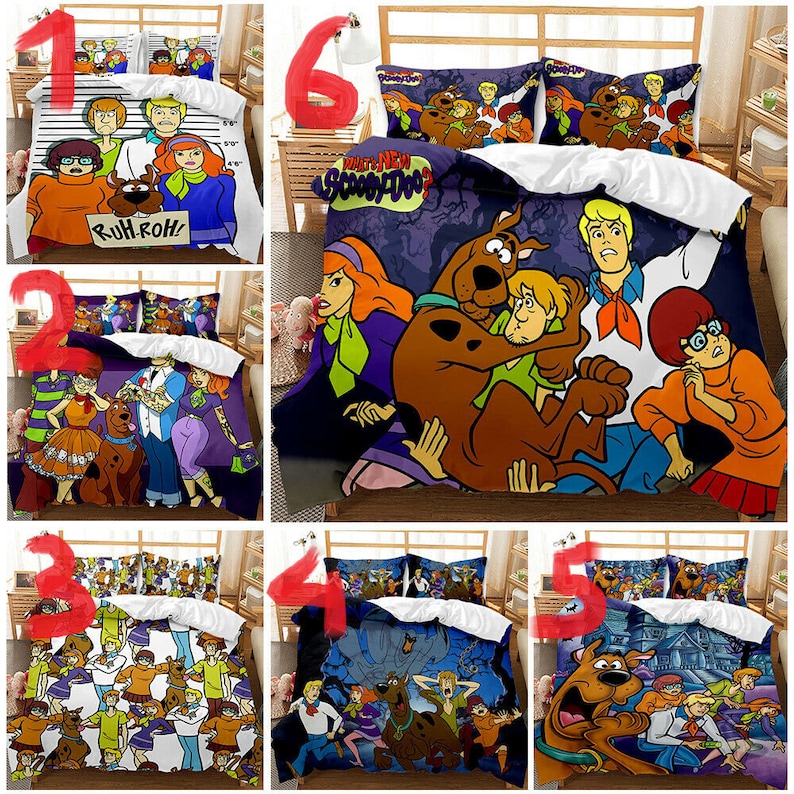 ScoobyDoo Bedding Set 3PCS Duvet Cover Pillowcase Etsy