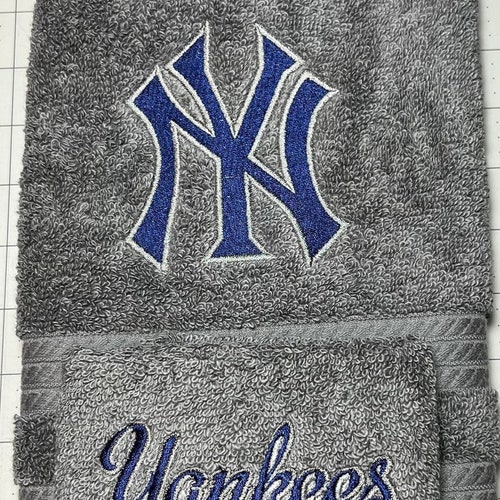 New York Yankees 3 Piece Bath Towel Sets Etsy