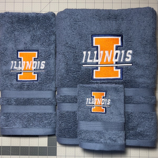 Illinois Fighting Illini Embroidered Towels