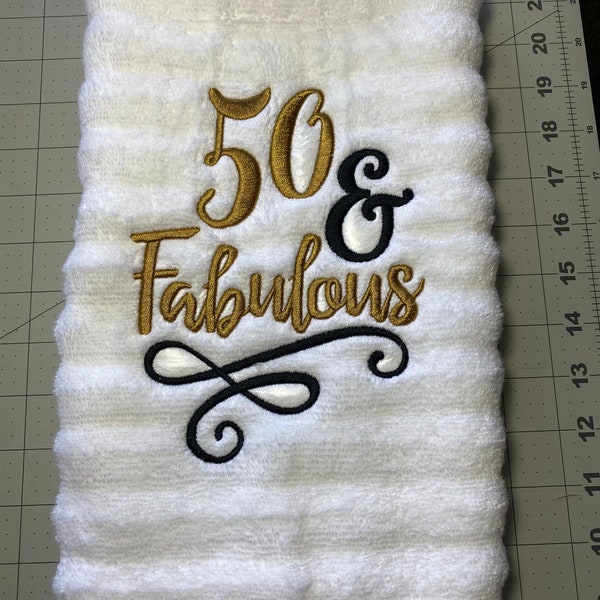 50th Birthday Beach Towel Etsy