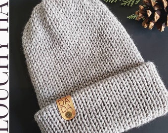 CUSTOM COLOR Dada hat/knit beanie for men/father winter hat/slouchy beanie for men/christmas gifts for men/fall gift under 40