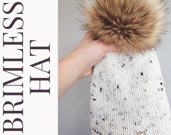 Gorro de adulto sin visera en color personalizado/gorro de punto con pompón desmontable opcional/gorro ajustado sin visera para hombre o mujer/regalo para menores de 40