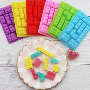 Building blocks silicone molds Construction bricks for cakes, chocolate toppers SET of 2