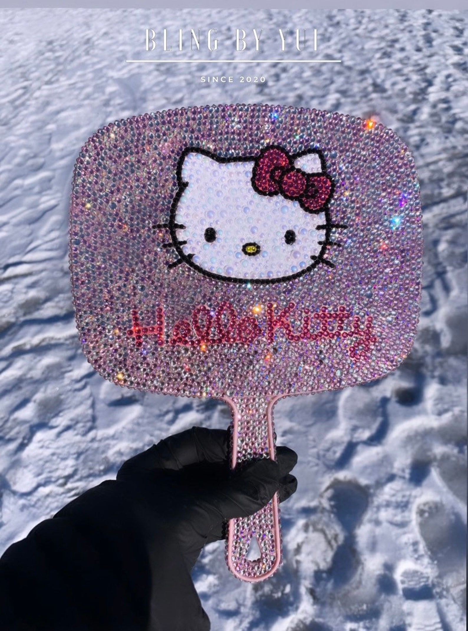 Hello kitty mirror Hand held mirror bling mirror makeup Etsy