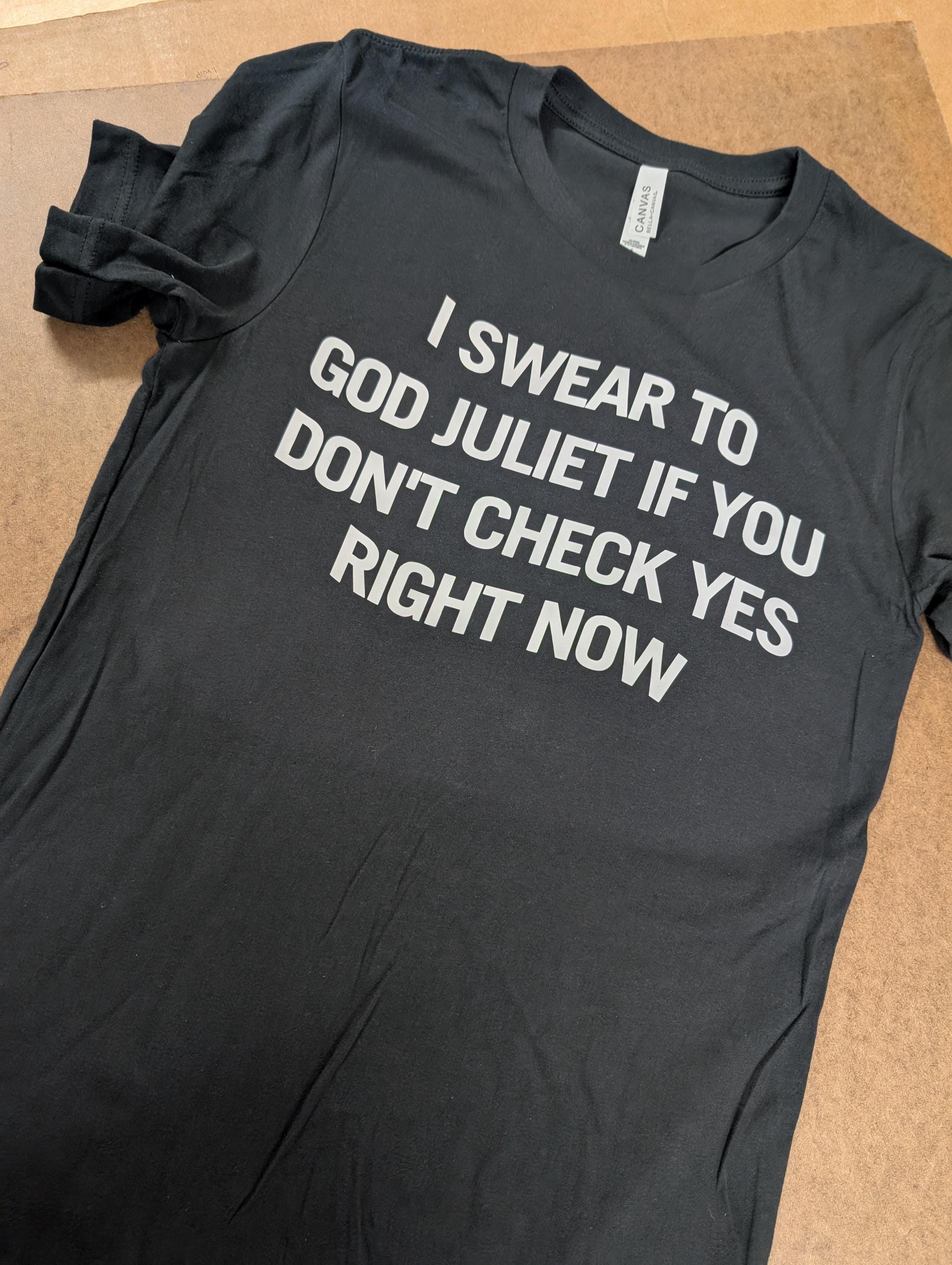 I Swear to God Juliet T-Shirt | UV Color Shift White to Pink | Pop Punk Inspired Tee | Sunlight Reactive Shirt | Music Lover Gift