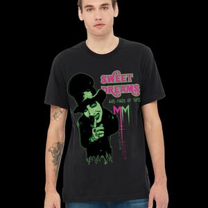 Süße Träume Marilyn Manson T-Shirt | Rock Band T-Shirt | Unisex Musik-Liebhaber-Shirt | Gothic Alternative Konzertbekleidung