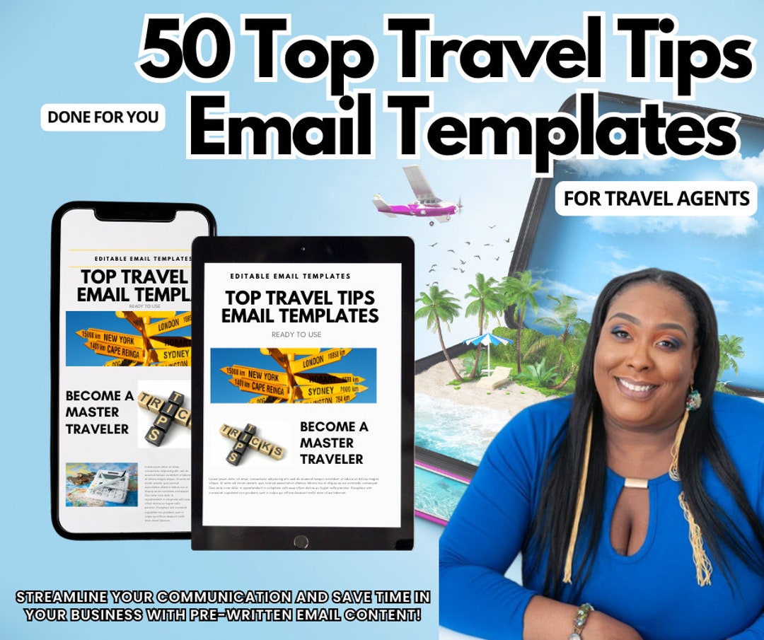 50 Top Travel Tips Email Templates Pack, Travel Agent Email Templates ...