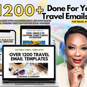 1200+ Done-For-You Travel Destinations Email Templates Pack, Travel Agent Email Templates, Travel Agent Templates