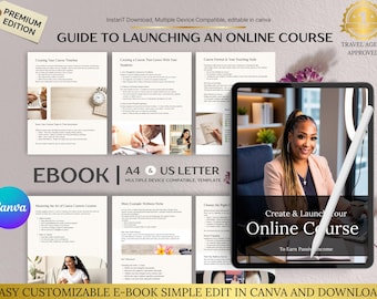 Guide to Launching an Online Course, Digital Course Creation Ebook for Coaches and Creators, Step-by-Step Startup Planner