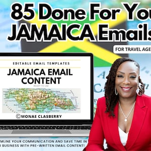 85 Jamaica Travel Email Templates Pack, Travel Agent Email Templates, Travel Agent Templates