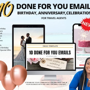 10 Celebration Travel Email Templates Pack, Travel Agent Email Templates, Travel Agent Templates