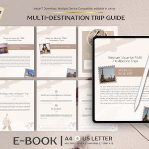 Multi-destination Trip Planning Guide, Editable Travel Planner Template ...
