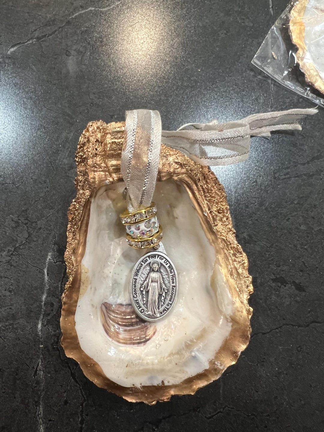 Virgin Mary Shell Blessed Mother, Virgin Mary Oyster Shell Ornament - Etsy