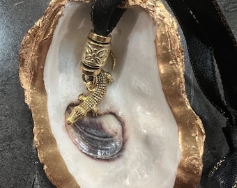 Alligator Oyster Shell Ornament