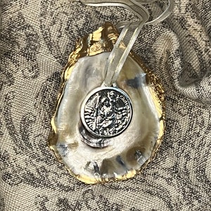 St. Christopher Oyster Shell Ornament