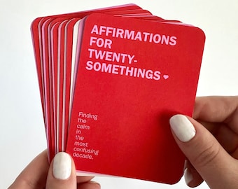 Affirmations for Twenty-Somethings Card Deck | Uplifting Gift for Daughter, Friend, Graduate, Her | Positivity, Confidence, and Reassurance
