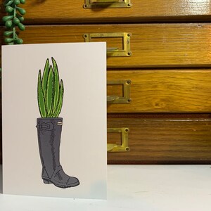 Carte Welly Bootanical, carte d’anniversaire, carte de remerciement