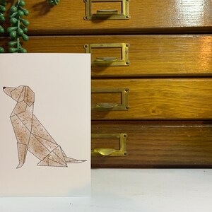 Tarjeta de perro de origami