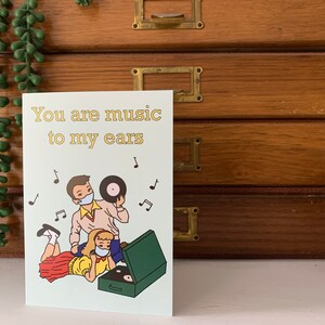 Cartão Estilo vintage, Música Kitsch para Meus Ouvidos
