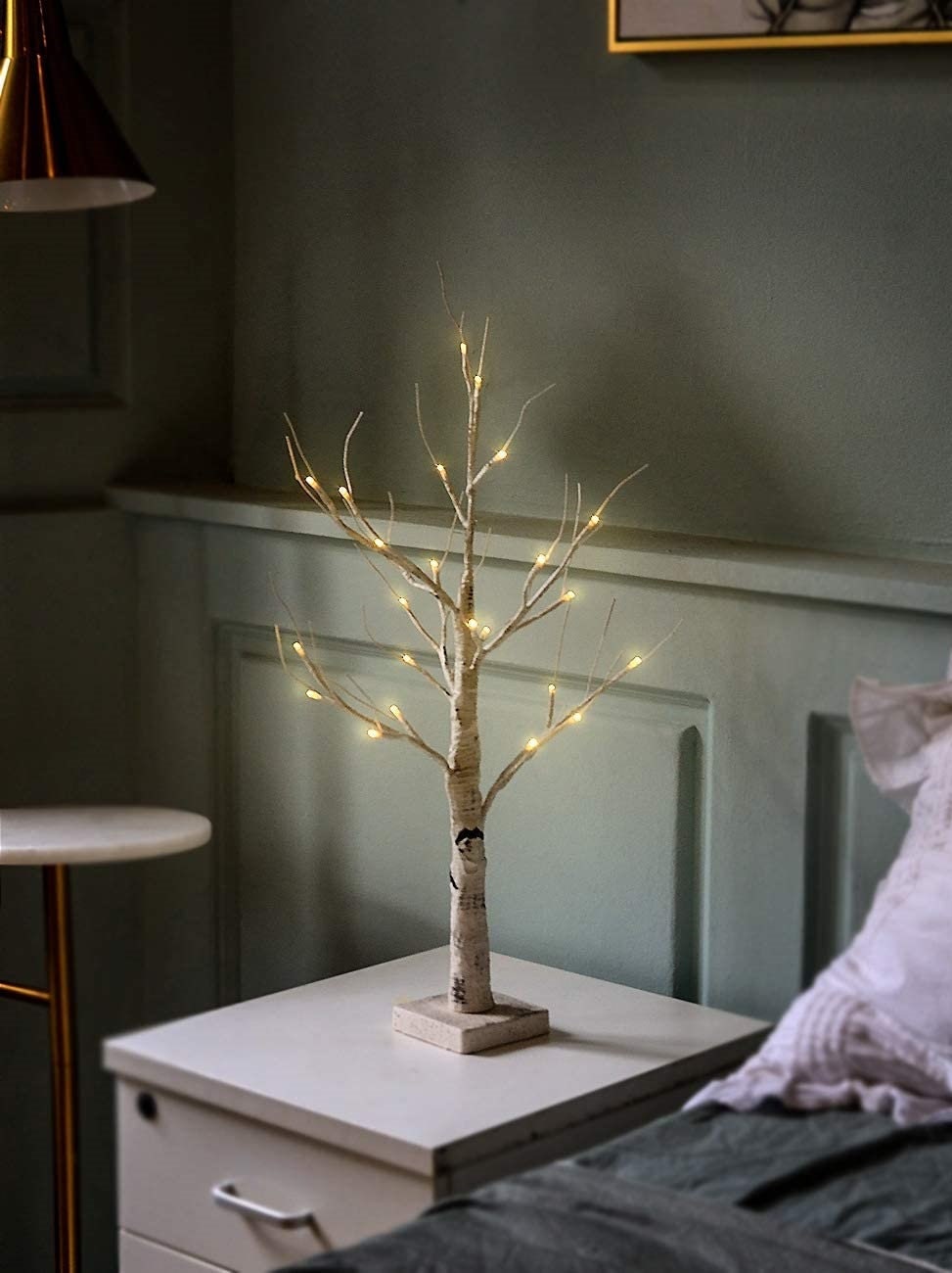 Exquisite PreLit White birch Christmas Tree 24 Inch Etsy