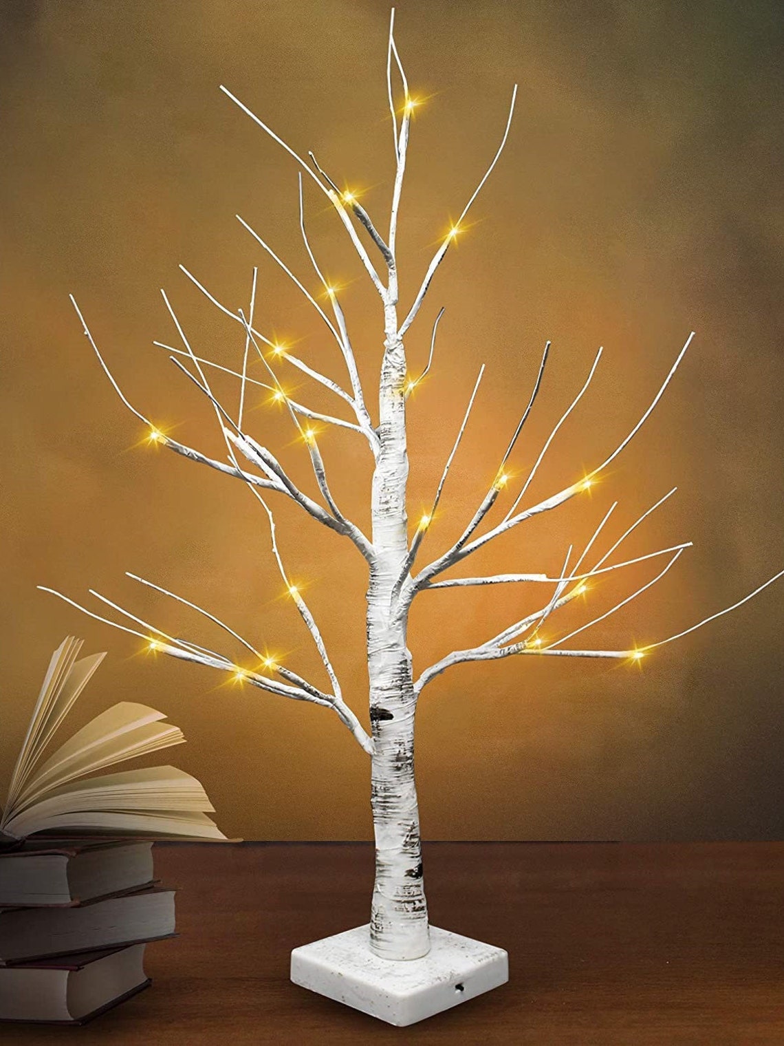 Exquisite PreLit White birch Christmas Tree 24 Inch Etsy